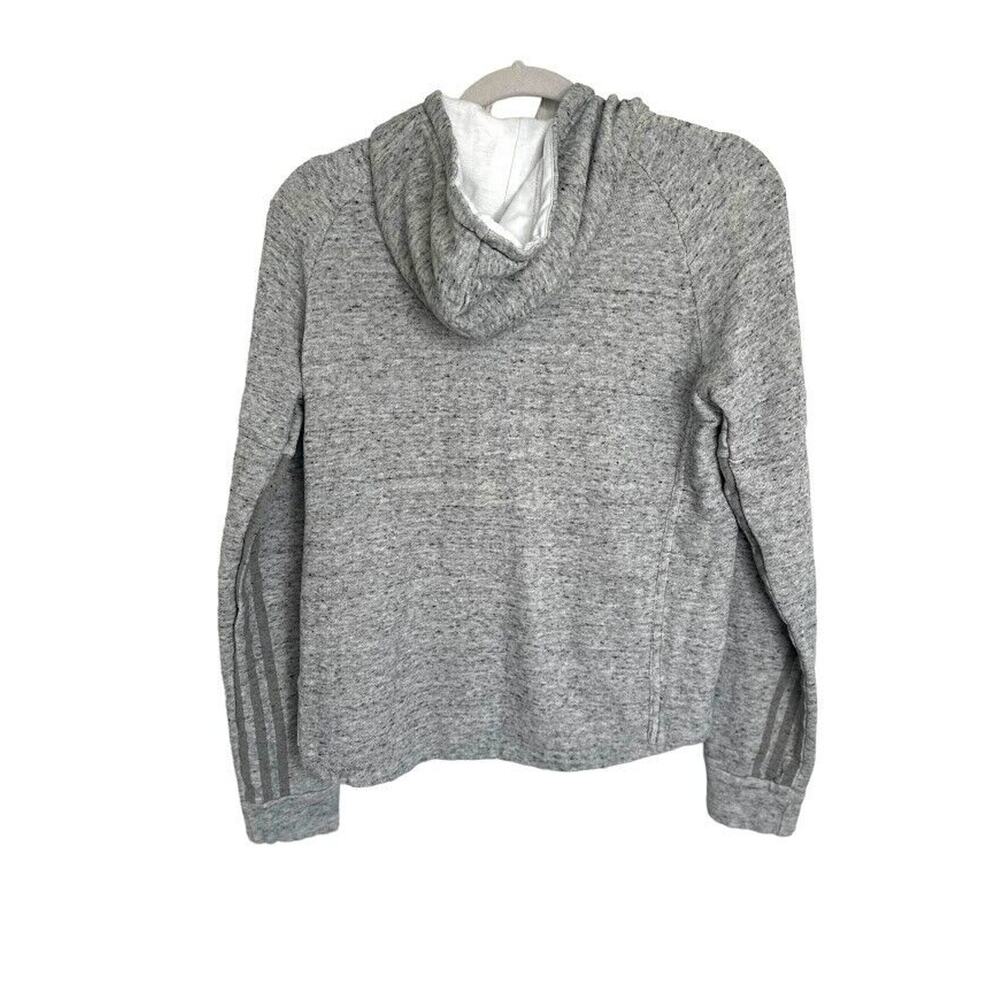 Adidas Hoodie Womens Gray Heather Pullover Long Sleeve Ladies Activewear Size XS - Picture 2 of 7